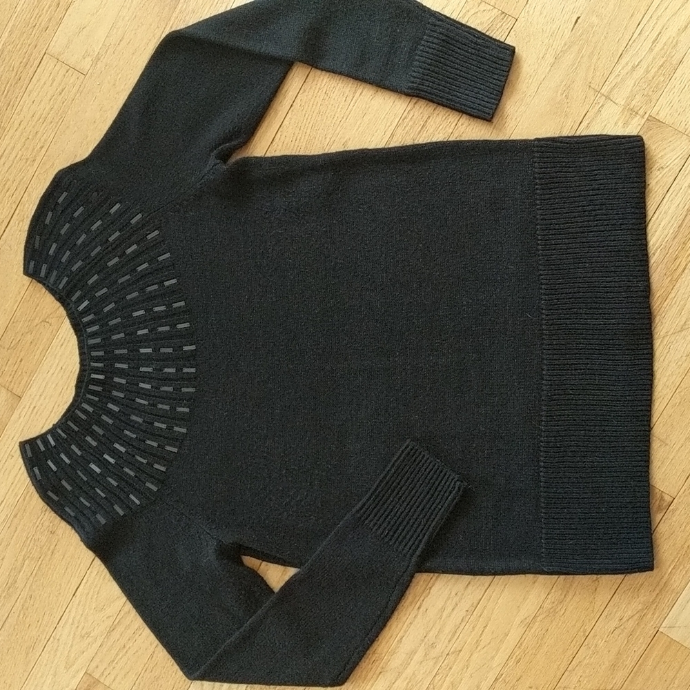 Apt 9: Black & jewel/sequin, crew neck sweater.